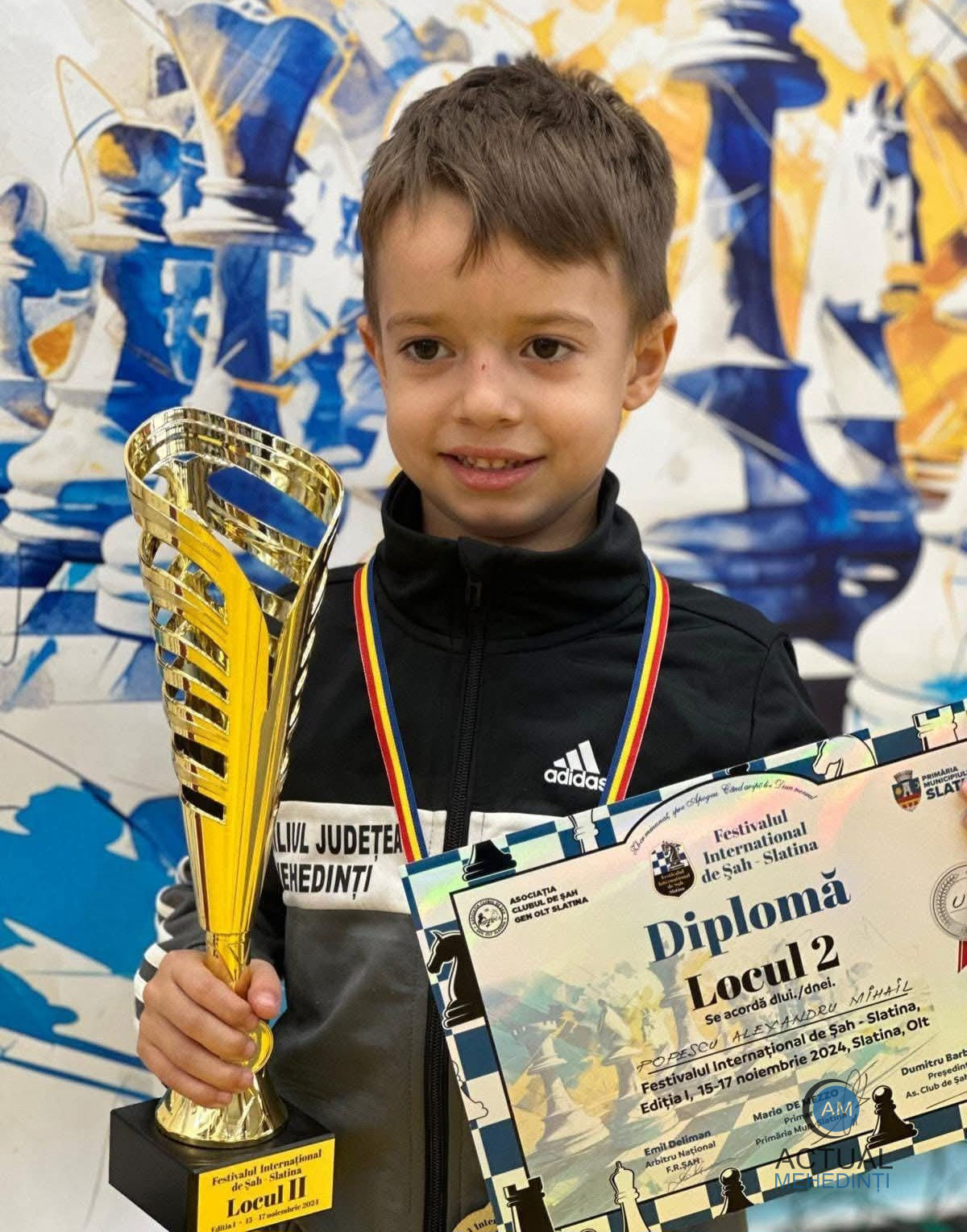 Alexandru-Mihail Popescu, campion la șah la doar șase ani în Mehedinți