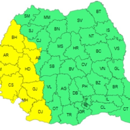 Cod galben de instabilitate atmosferică și val de căldură persistentă în România